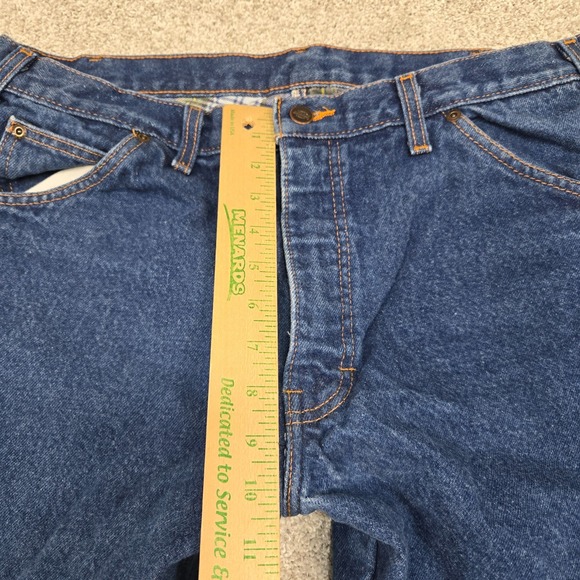 Dickies Flannel Lined Jeans 36x34 Relaxed Fit Y2K Blue vintage - Picture 6 of 9